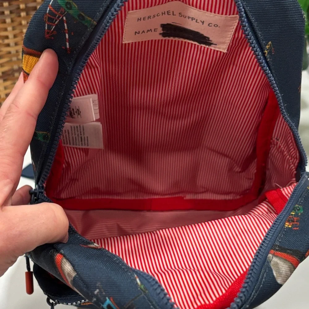 Herschel Supply Co. Kids' Heritage Navy Backpack with Colorful Tug Boat Print